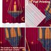 Set Of 2 Flat Printing Curtains Celestial Moons Digital Printed Polyester Drapes Festive Holiday New Year Carnival Curtain