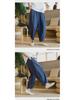 Men's National Trend Loose Harem Pants: Cotton & Linen, Plus Size, Wide Leg, Spring/Summer Casual Wear