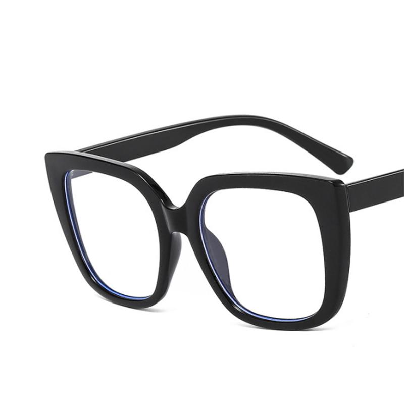 Oversize Square Frame Clear Lens Glasses Colorful Leopard Myopia Nerd Spectacles Degree -0.5 -1.0 -2.0 -3.0 -4.0 To -6.0