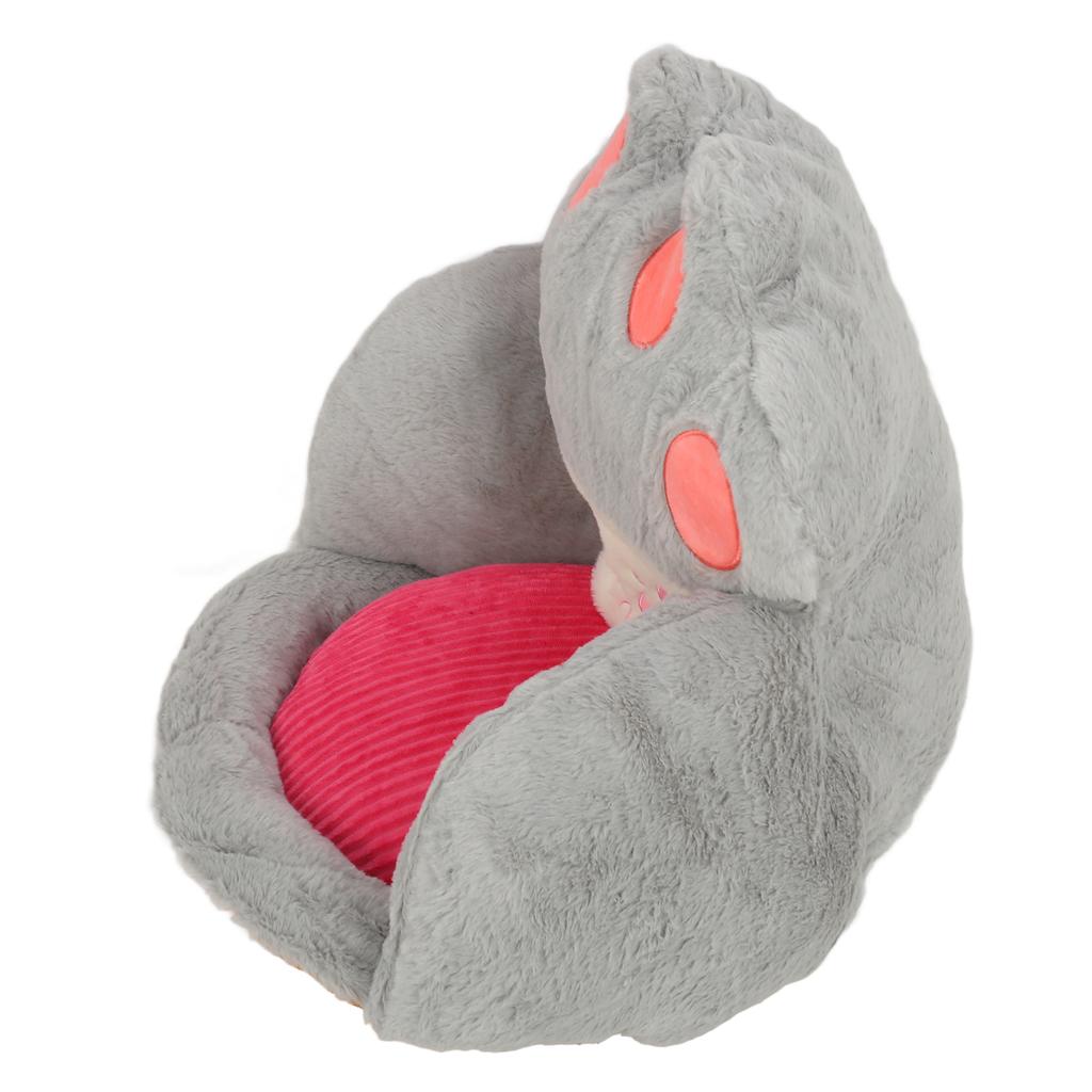 Cute Cat Paw Cushion Half Surrounded Office Chair Pillow Floor Cushion Pad for Bedroom Living Room Cafe Dorm Decor Grey
