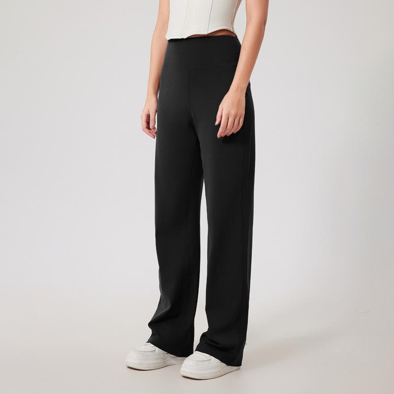 

High-Waisted Breathable Yoga and Running Wide-Leg Pants L чорний