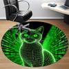 1pc Matrix Cat Office Round Area Rug, Indoor Mat Suitable ForOffice, Under Office Chairs Bedroom Living Room Home Decor T155