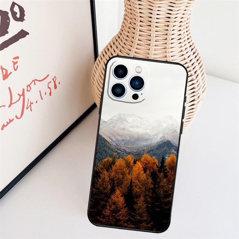 

Mountain Forest Phone Case For iPhone 17 Pro Max 16 15 11 13 12 14 Pro Max mini 15 16 Plus 16e 17 Air Cover iPhone 13Pro MAX