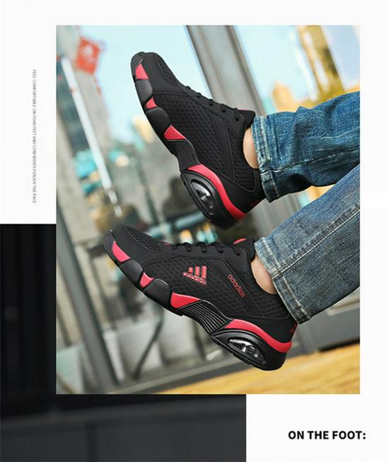 Adidas Herr Löparskor: Mjuka sulor, Halkfritt läder, Stötdämpande, Andningsbara sneakers