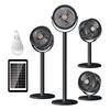 Wiederaufladbarer Solar-Bodenventilator mit flexibler Höhenverstellung Leiser Teleskop-Schreibtischventilator für Terrassen, Gärten und kleine Räume