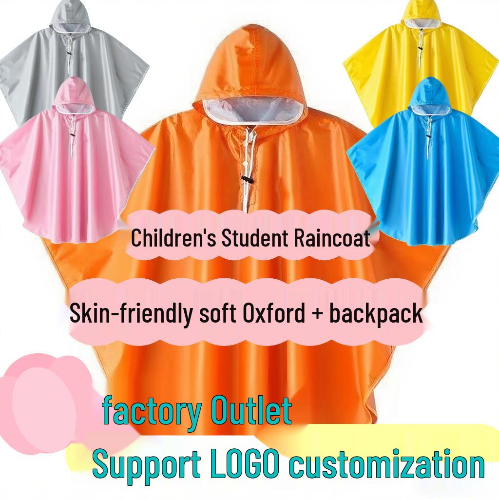 Children's Waterproof Raincoat with Face Protection for Primary School Boys and Girls, Easy On/Off, Ideal for Classes & Activities.