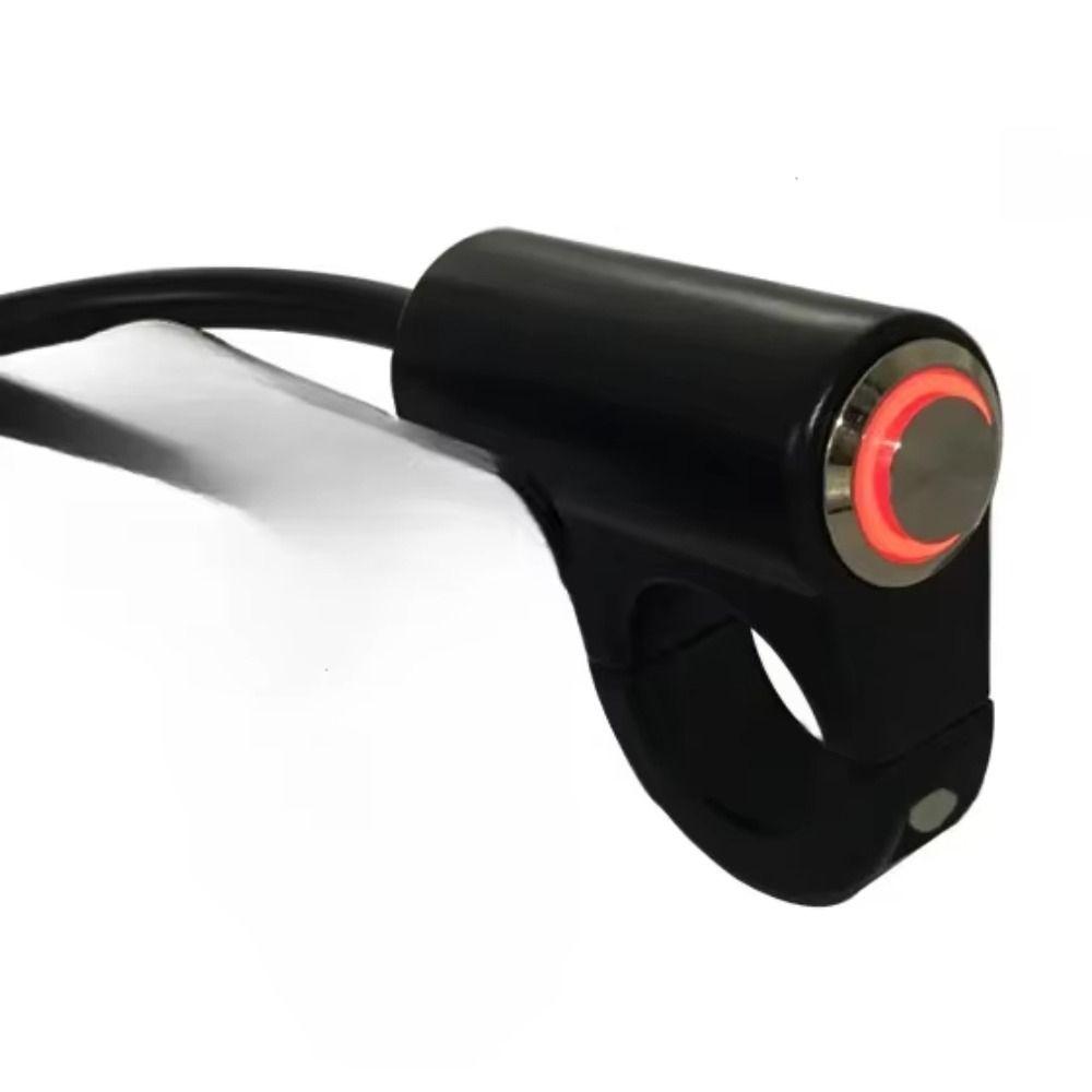 DC 12V Headlight Switch with Indicator Self-locking ON/OFF Light Push Button  Universal Application