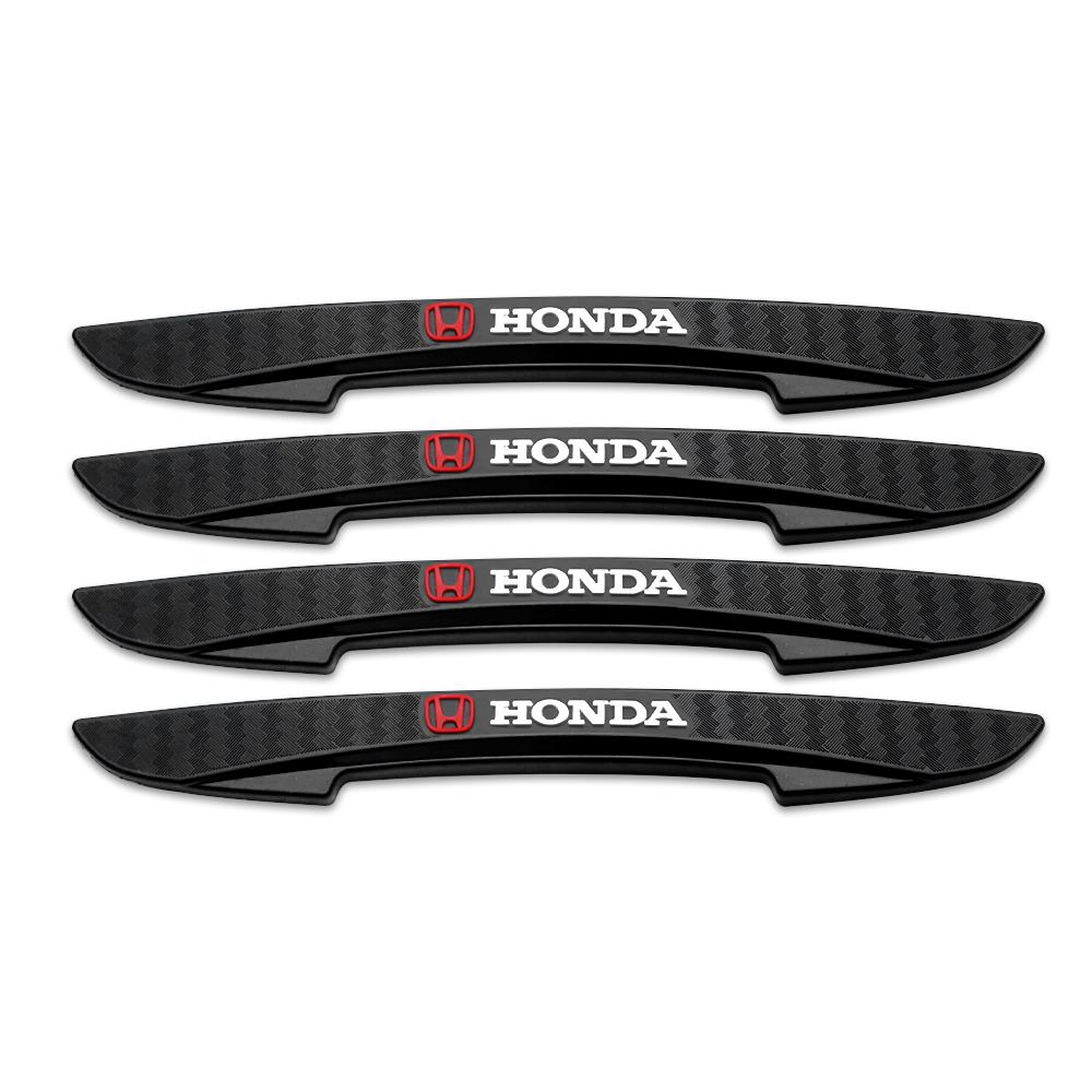 4Pcs 3D Car Door Anti-collision Bumper Strip Guards Side Protector Sticker For Honda Civic 10th 11th Gen Hrv Jazz City Accord