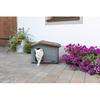 KERBL Niche extérieure en plastique pour chats ou chien Taille M - 75 x 59 x 55 cm- Gris et marron -