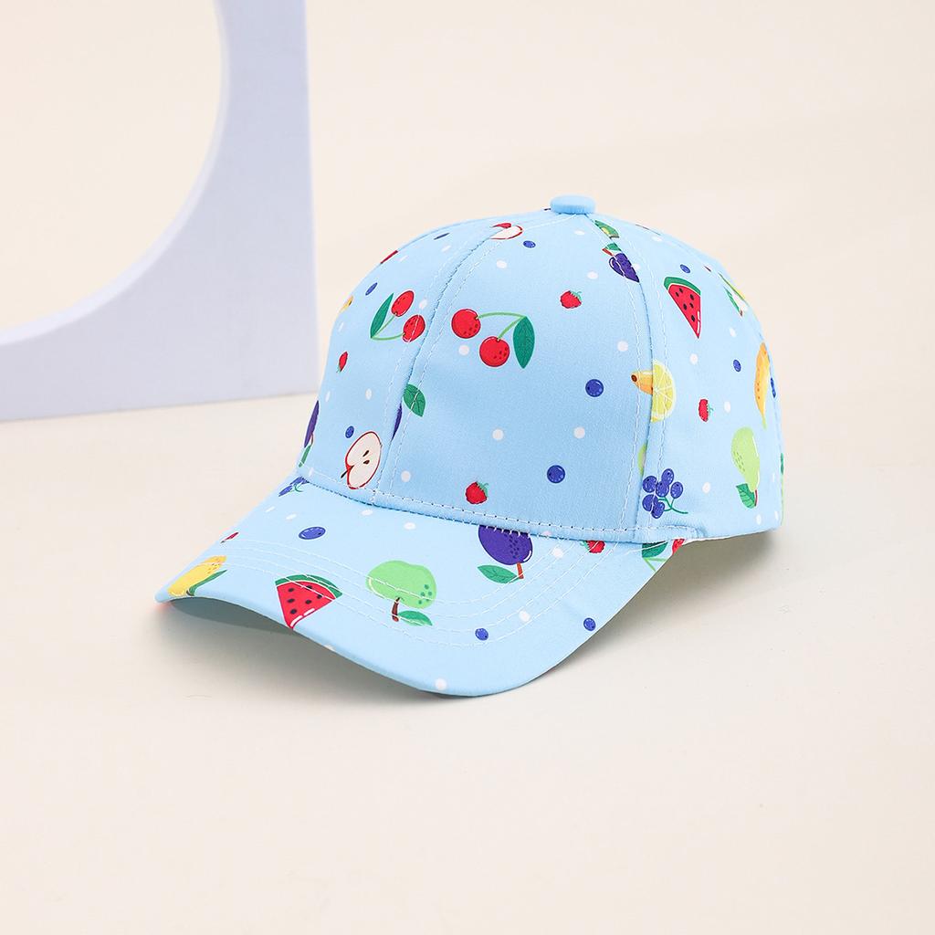 Hat Fruit Strawberry Mushroom Printed Baseball Cap Street Visor Spring and Autumn Children's Cap