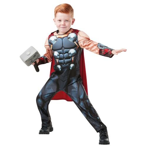 Fantasia de luxo para meninos Thor L vermelho/cinzento