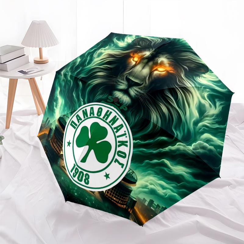 Printed Panathinaikos FCPrinted Folding Umbrella,Outdoor,Leisure,And Travel Umbrella,Durable Umbrella Fabric,Birthday And Holiday Gift