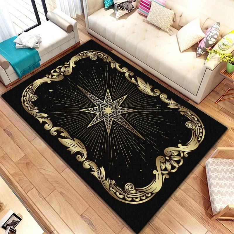 Scale of Justice Magic Astrology Esoteric Carpet for Living Room Rug Bedroom Kitchen Mats Anti-Slip Rugs Yoga Mat Decorative Rug