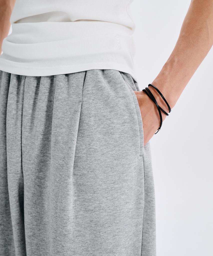 TAKEASY Dual Pocket Wide Sweatpants (Melange Grey)