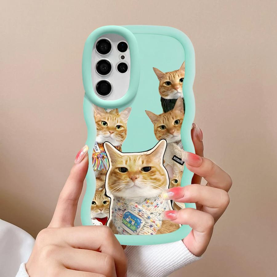 Cute Cat Case for Samsung Galaxy S24 S22 Ultra S21 S25 S23 Plus S20 FE A25 A26 Soft Phone Cover A36 A35 A24 A34 A55 A54