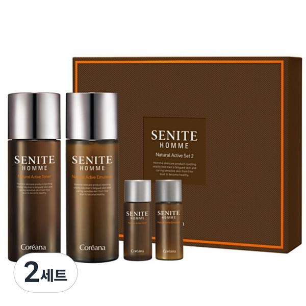 

Koreana Senitte Homme Natural Active 2 Set Тонер 150мл + Эмульсия 150мл + 2P, 2 набора, набор популярной корейской косметики