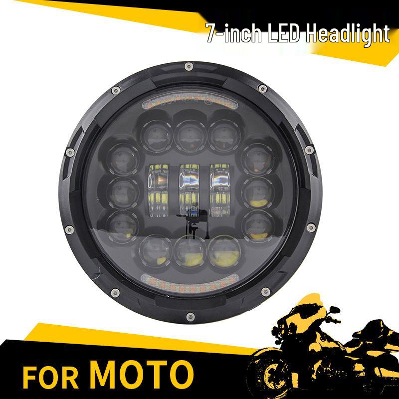 7" LED Wrangler Headlights for Jeep/Harley, 90W Super Bright with High/Low Beam.