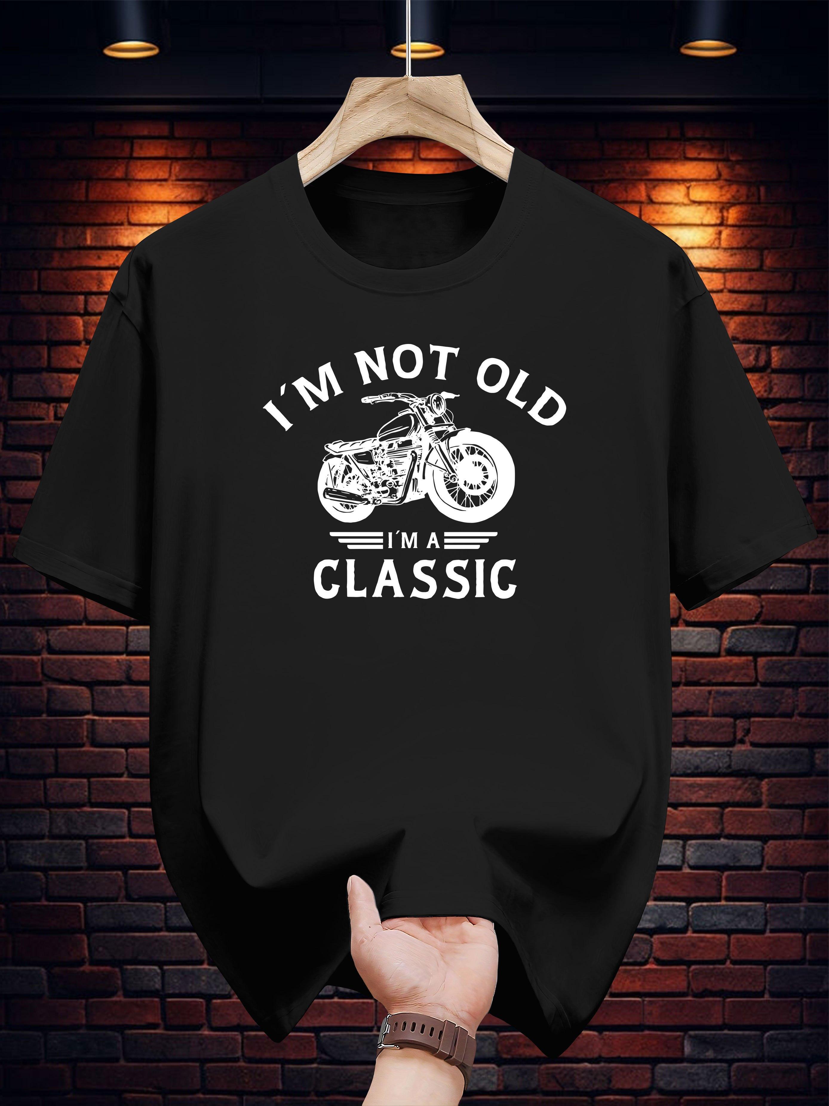 Vintage Motorcycle Graphic T-shirt -  I m Not Old I m A Classic  Retro Design M