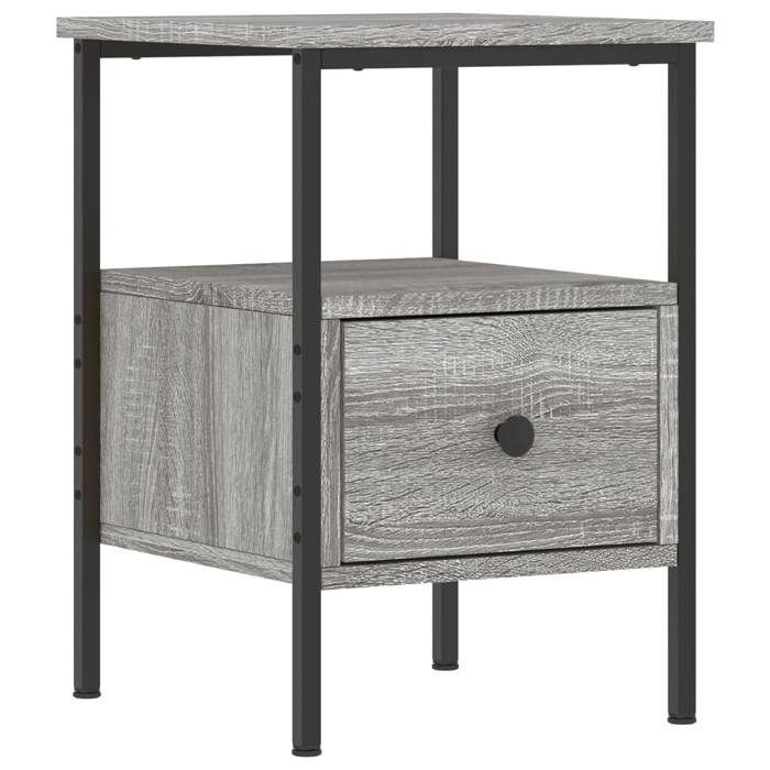 Maison Exclusive - Table de chevet sonoma gris 34x36x50 cm bois d'ingénierie