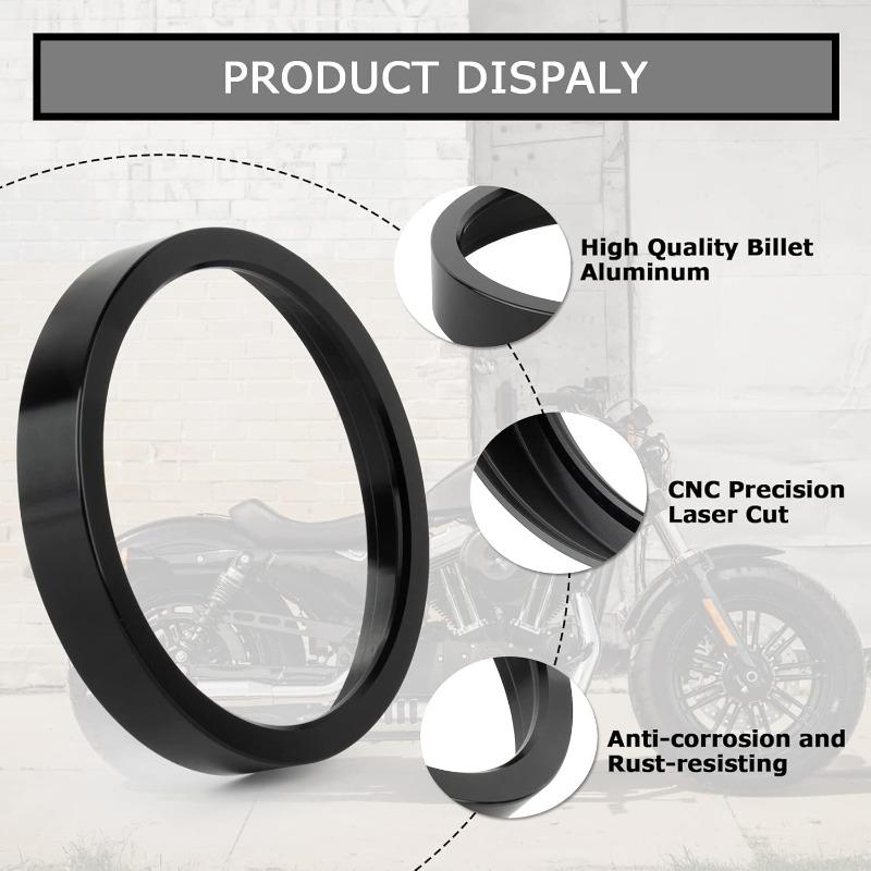 Instrument Gauge Trim Kit Speedometer Bezel Tachometer Cover Ring Fit for Sporster XL883 1200 X48 72 Dyna Street Bob Low Rider