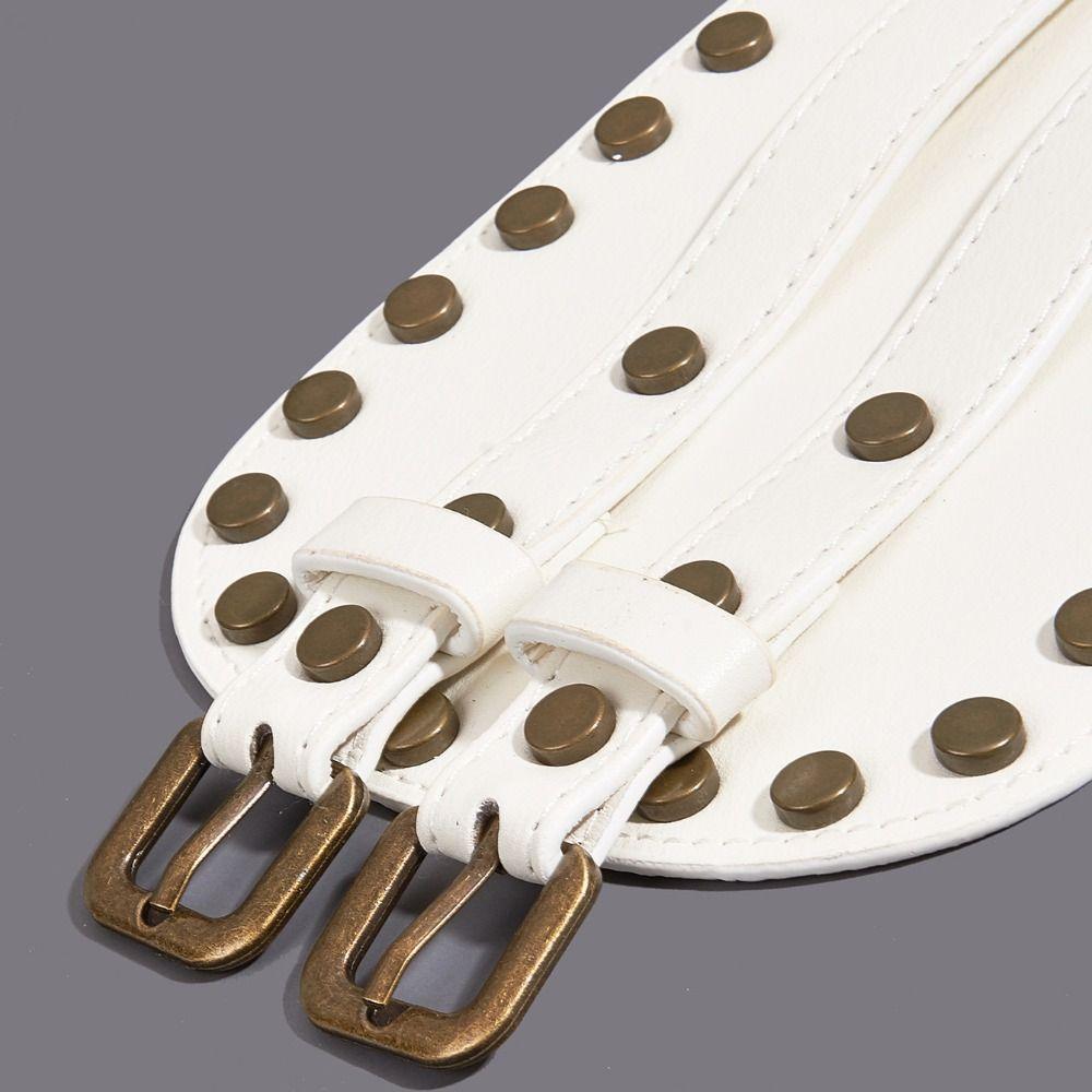 PU Leather Rivet Belt Spicy Girl Wide Waistband Elegant Pu Leather Corset  Ladies