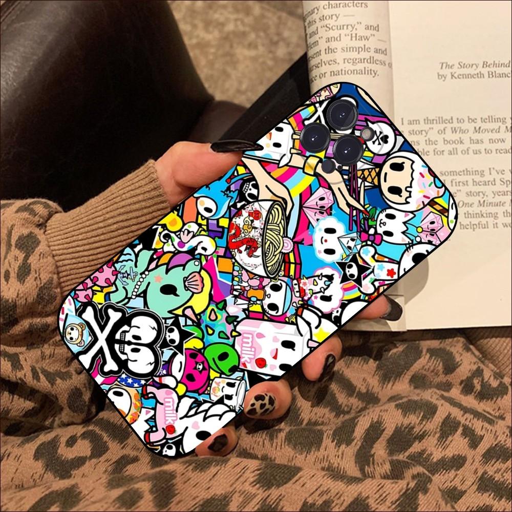 Japan T-tokidoki Colorful Phone Case For IPhone 16 15 14 13 12 Mini 11 Pro XS Max X XR SE 6 7 8 Plus Soft Silicone Cover