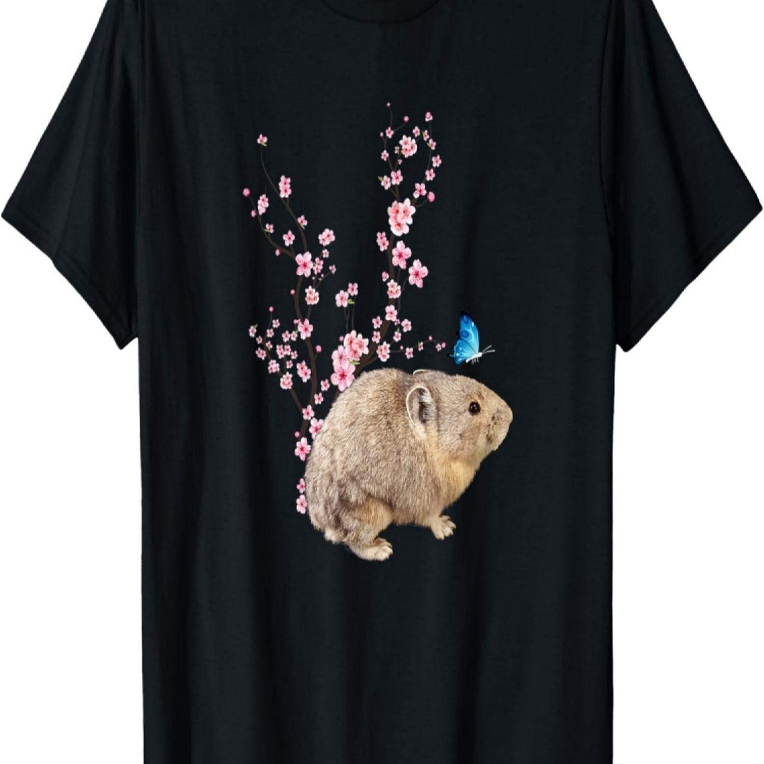 Japan Sakura Cherry Blossom Pika  T-Shirt S