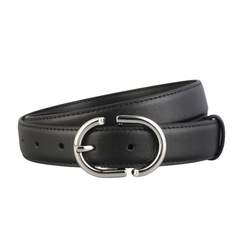 Womens Genuine Leather Belt With Alloy Buckle 2.8cm Wide Casual Chic Waistband Jeans Office Wear 2026
