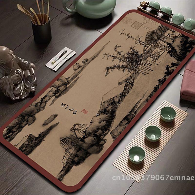 hinese-Style Tea Flag High-End Long Tablecloth Absorbent Quick-Drying Wash-Free Tea Towel for Home Use