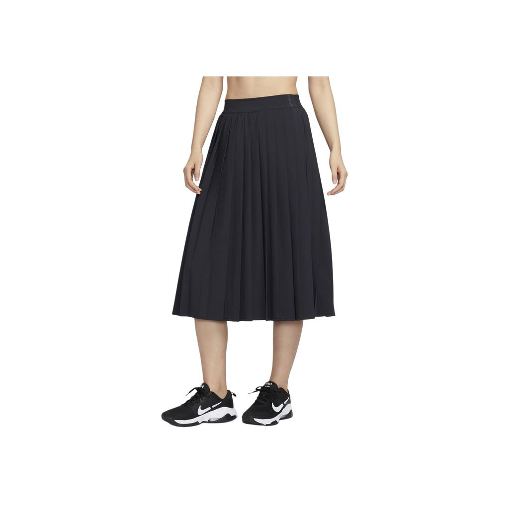 New Nike Dri Fit 24.7 PerfectStretch Casual Long Skirts Women's Black/Dark Charcoal Gray HQ8154-010