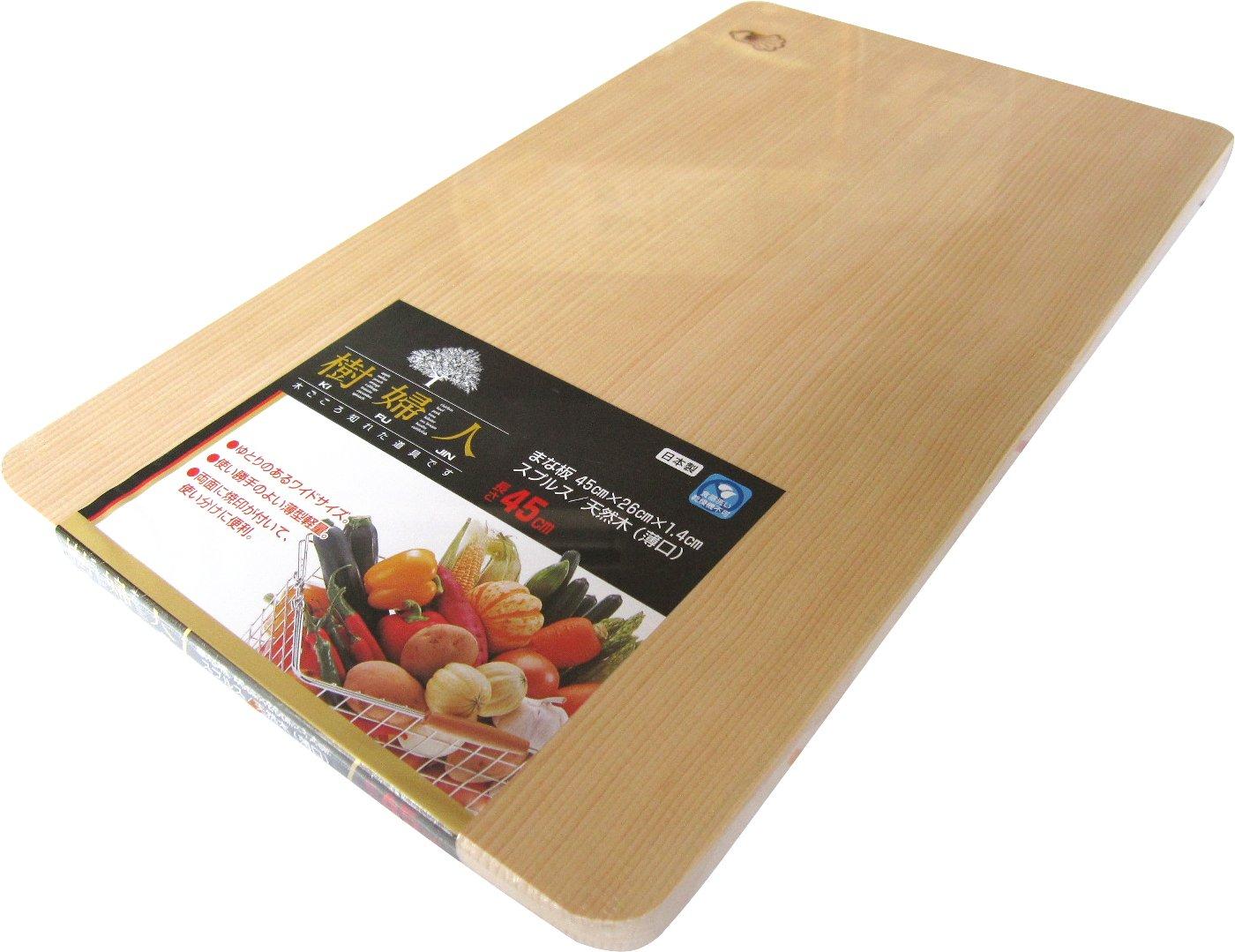 

Ichihara Woodworking Wooden Cutting Thin Cutting Wide with 45 x 26 4971421031521 Co., Ltd. Board, Kifujin S Board, Anti-Warp Feature, cm,