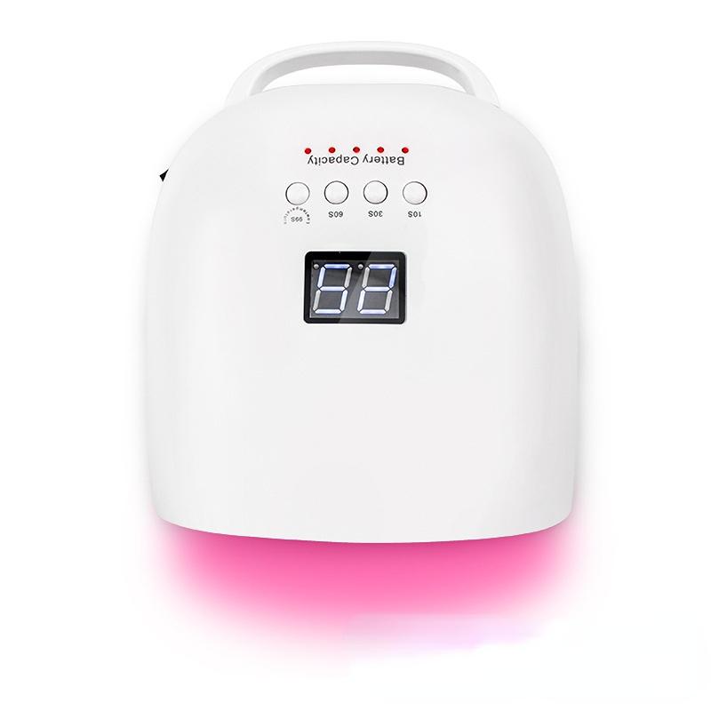 Rechargeable Nail Lamp 86W Wireless Gel Polish Dryer Red Light Manicure Light with Handle Cordless Nail UV LED Lamp