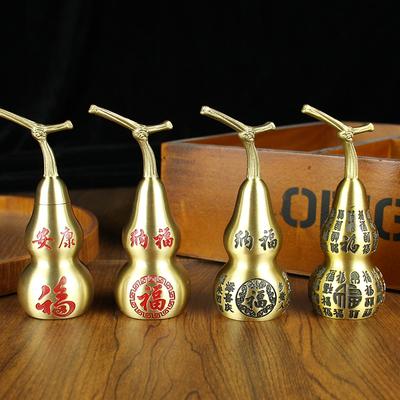 Tangteng Baifu Nafu Copper Gourd Desktop Ornament Medium Home Study Desktop Fuzi Baifu Gourd