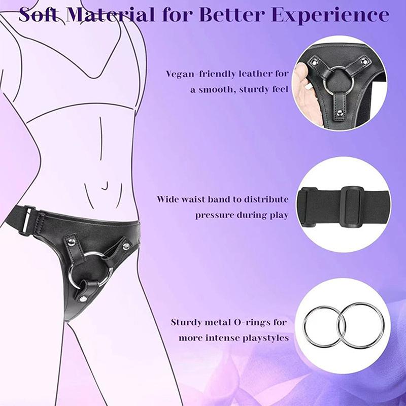 Wear Pants For Dildos Strap On Dildo Harness Adult Sex Toys For Women Men Pegging Dildo Adjustable Waist And Thigh Soft Leather