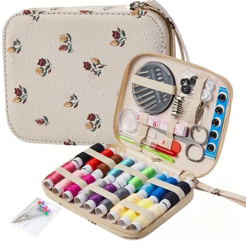 Portable Home Sewing Tool Kit Needlework Box Set Sewing Thread Kit Needlework Bag Boho European Luxury Style