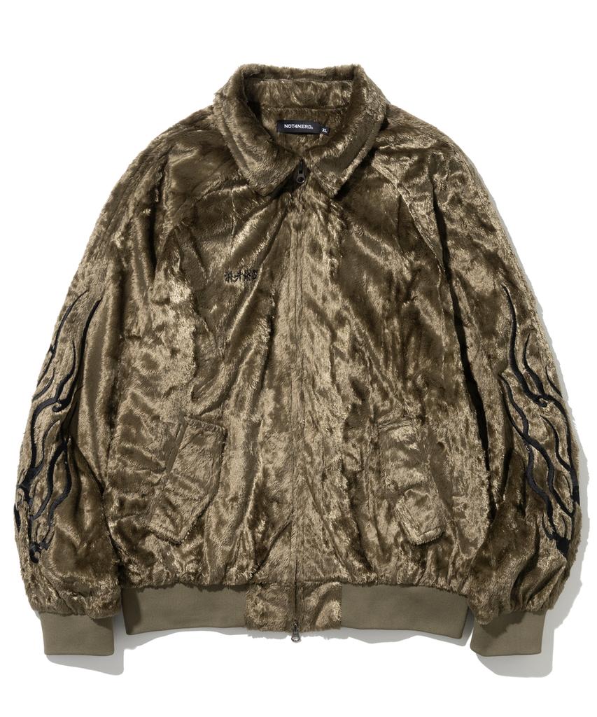 Not4Nerd Hanya Pelz Blouson Jacke - Hellkhaki