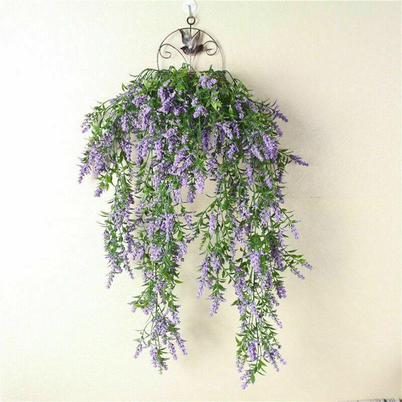 Stunning Artificial Lavender Ivy Flower Vine Garland For Wall Hanging Decor