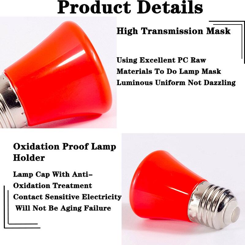 2W E27 Led Bulb Red Blue Green Pink Yellow White 8-Light-Colors 360/Beam Colofrful Decorative Light Ac220V 240V Energy Saving