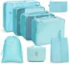 Travel Storage Bag Set Six-Piece Set Seven-Piece Eight-Piece Set Folding Toilet Bag Clothes Storage Bag Bundle Travel Bag