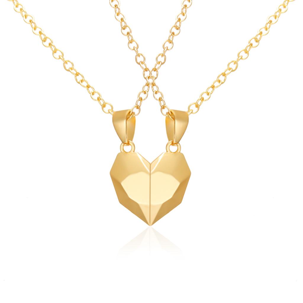 Animal Pendant Black White Cat Stitching Necklace Simple Friendship Gift Heart Shape White Cat Cute Couple Jewelry Necklace