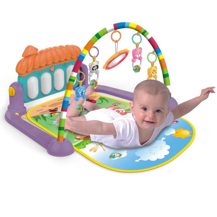 Infant Musical Play Mat & Piano Gym with Rattle Toys (0-18 Months)