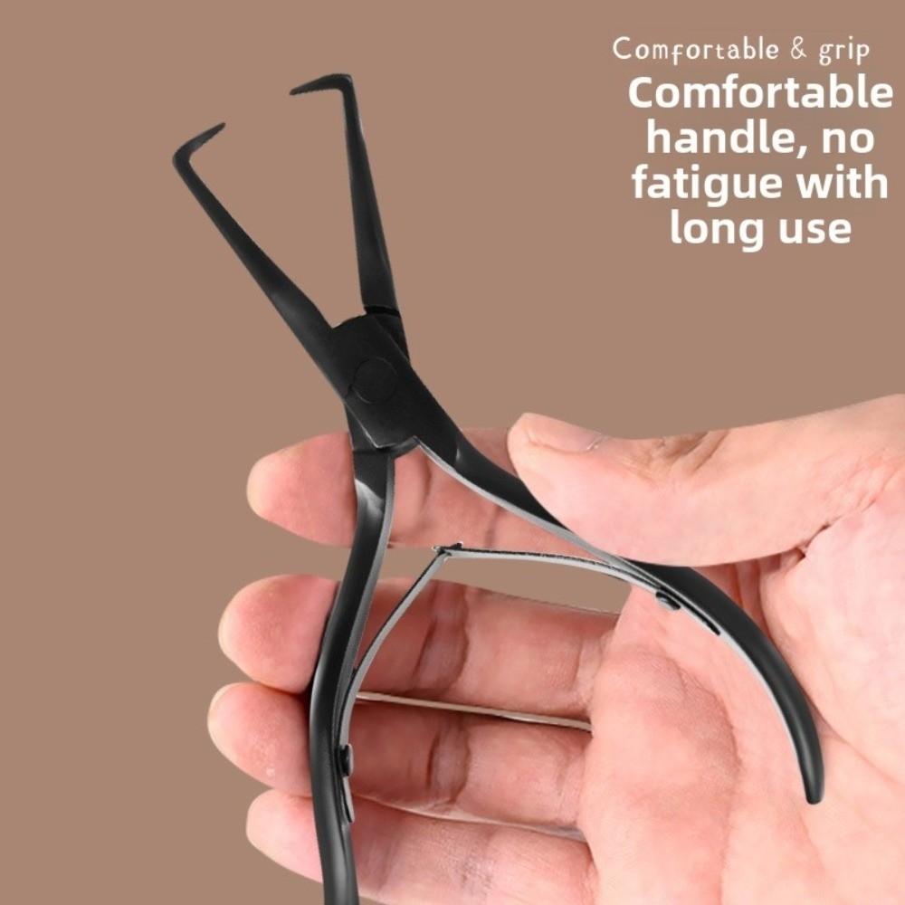 Anti-slip Stainless Steel Pliers Microlink Bead Remover Clamp  for Opening Micro Ring Beads