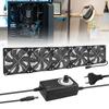 120mm Computer Fan with AC Plug Big Airflow Fans with 100V 240V Speed Controller for Server Cooling Cabinet Ventilation