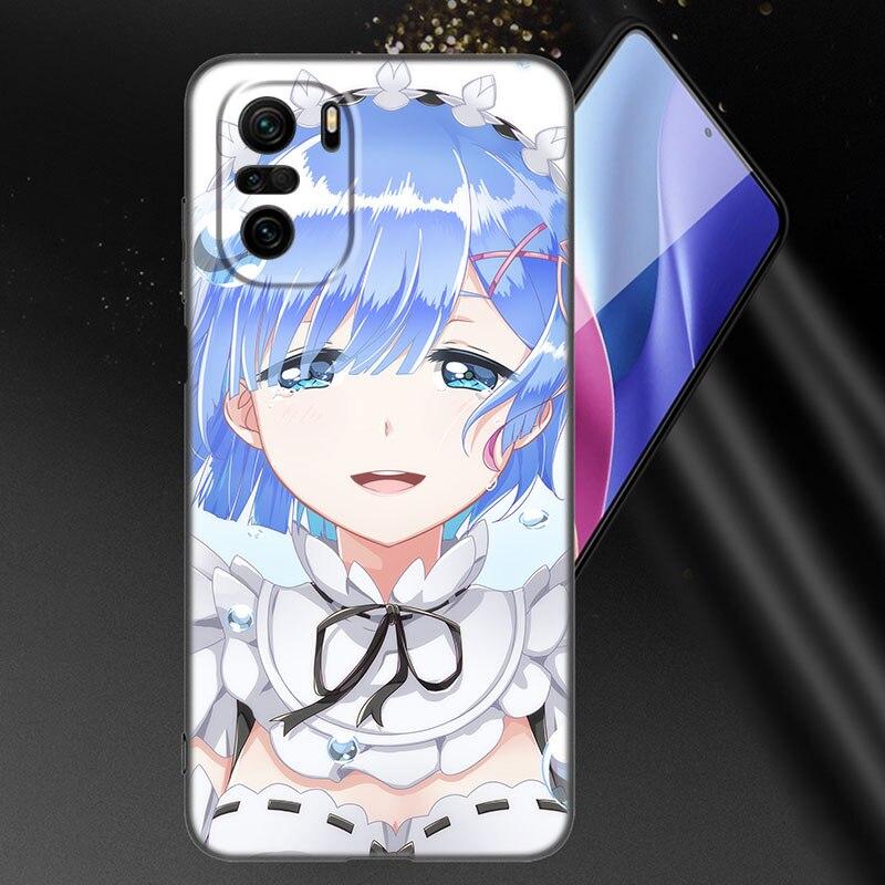 Anime Cute REM Phone Case For Xiaomi Mi POCO X3 NFC GT M4 M3 12 11T 10T Pro A3 11 Lite NE 5G 12X 11i F3 Soft TPU Black Cover