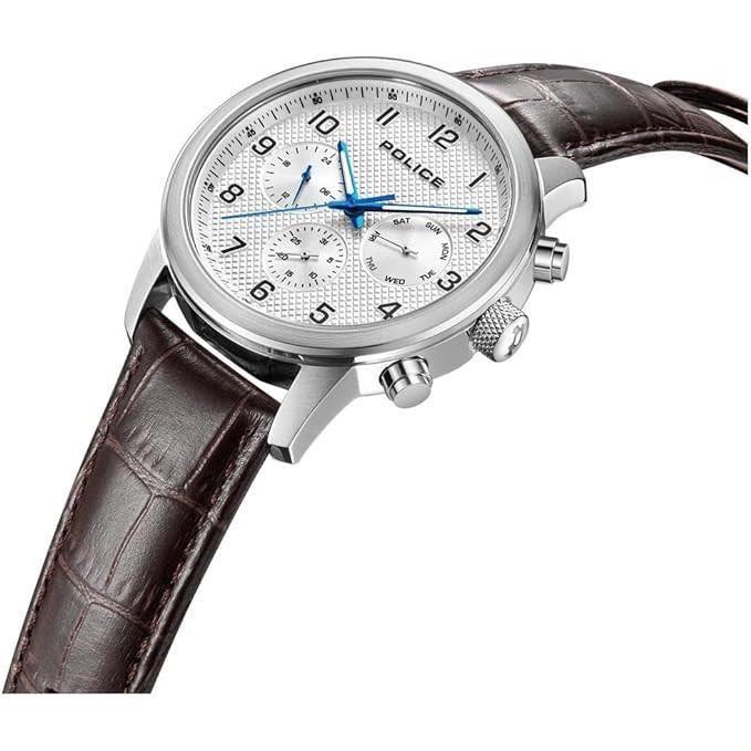 Montre Quartz Homme - POLICE - Raho PEWJK2228201 - Blanc - Marron - Sport - Fitness