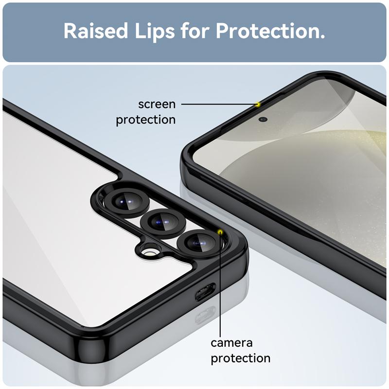 For Samsung Galaxy S25 Case Luxury Silicone Bumper TPU Transparent Cover Samsung S25 Plus Shockproof Protector Case S25 Cover