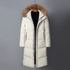Canada Fashion Winter Jacket Men Down Coat Parka Men's White Goose Down Jackets Fur Collar Hooded Warm Thick Long Padding HWY287
