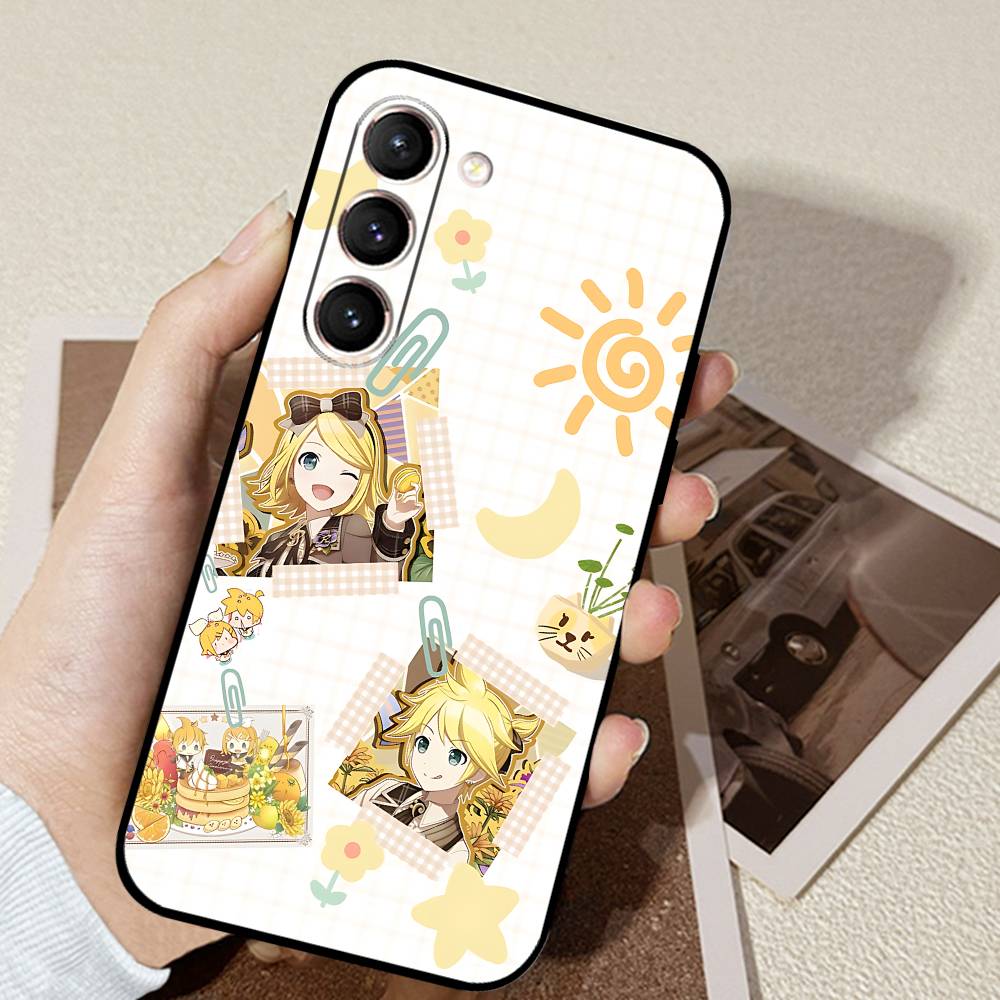 

J-KagamineS Rin Len Phone Case Black Ultra-thin Shockproof Case For Samsung S24/S25/S22/S30/Note20/Lite/Ultra/5G/Plus/FE S22plus5G