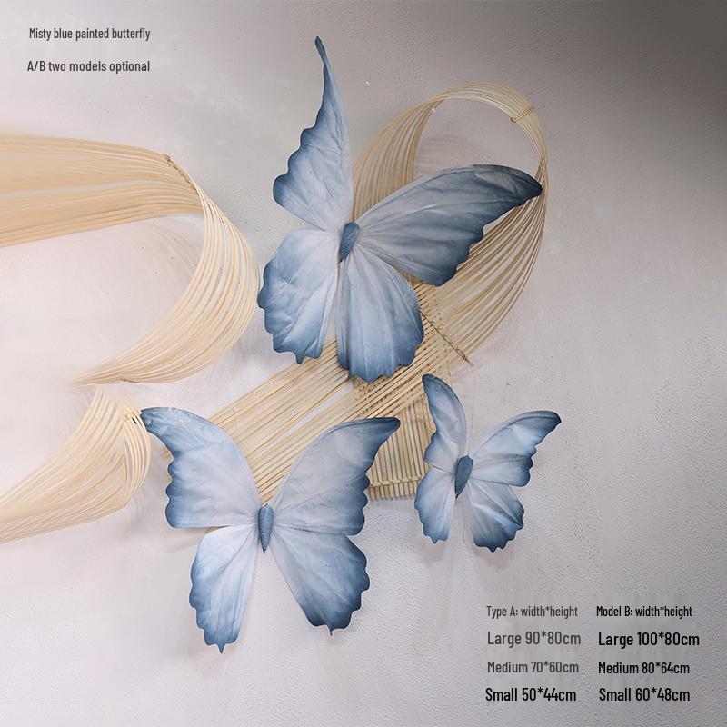 3D Painted Butterfly Wedding Backdrop with Scenery and Props for Photography and Décor