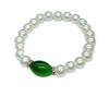 Collar de Perlas con Cierre de Lingote de Ágata Verde – Regalo Elegante para el Día de la Madre